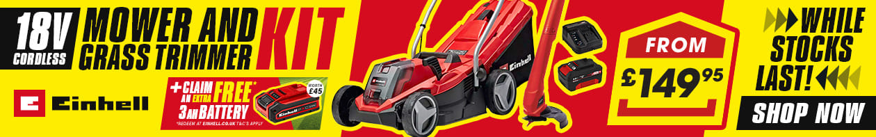 Einhell 18v Cordless Mower & Trimmer Kit