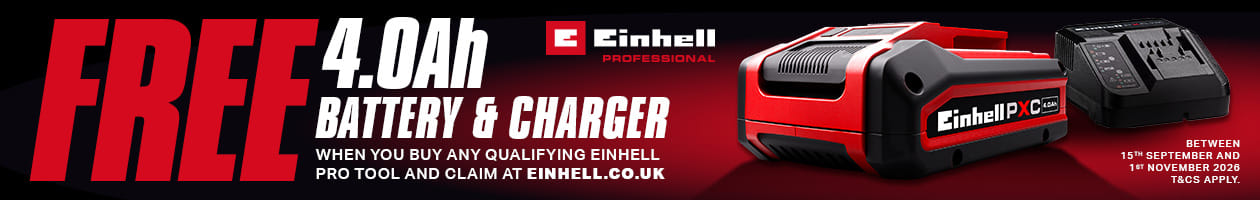 Claim A FREE Einhell Professional 4.0Ah PXC Battery & Charger Redemption