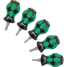 Wera 5 Piece Stubby Kraftform Pozi/Slot Screwdriver Set