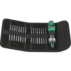 Wera 17 Piece Kraftform Kompakt 60 RA Ratchet Screwdriver Set Imperial