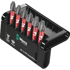 Wera Impaktor 6 Piece Bit-Check Impact Phillips Screwdriver Bit Set