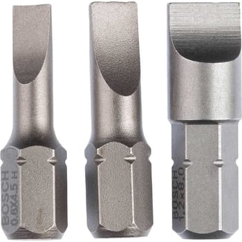 Bosch 3 Piece Slotted Screwdriver Bit Set