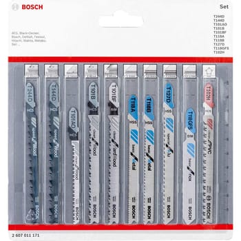 Bosch 10 Piece Multi Purpose Jigsaw Blade set