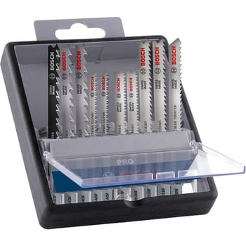 Bosch PRO 10 Piece Jigsaw Blade Set for Hardwood and Laminate