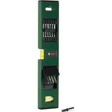 Bosch Spirit Level and Integrated 17 Piece Screwdriver Bit Set