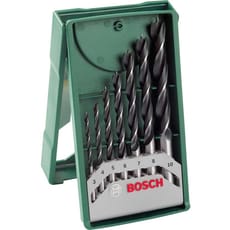 Bosch 7 Piece Mini X Line Brad Point Wood Drill Bit Set