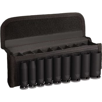 Bosch PRO 9 Piece 3/8" Drive Deep Hexagon Impact Socket Set