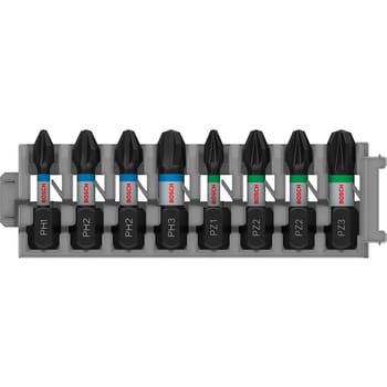 Bosch PRO 8 Piece Impact Control Phillips and Pozi Screwdriver Bit Set