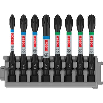 Bosch PRO 8 Piece Impact Control Phillips and Pozi Screwdriver Bit Set
