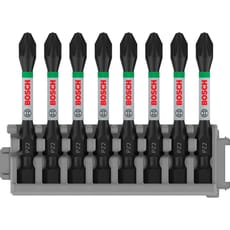 Bosch PRO 8 Piece Impact Control Pozi PZ2 Screwdriver Bit Set