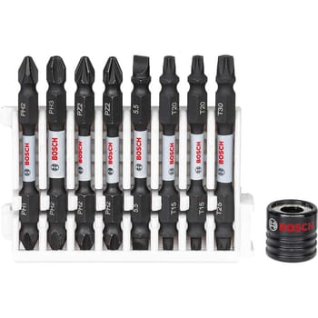 Bosch 9 Piece Impact Screwdriver Bit Set and Magnetic Sleeve