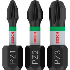 Bosch PRO 3 Piece Impact Control Torsion Pozi Screwdriver Bits
