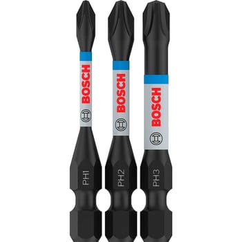 Bosch PRO 3 Piece Impact Control Torsion Phillips Screwdriver Bits