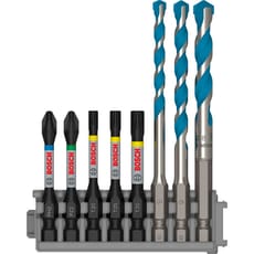 Bosch 8 Piece Impact Screwdriver and Multi Construction Drill Bit Set