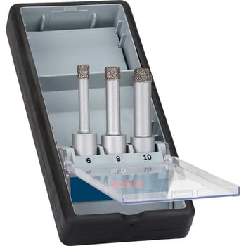 Bosch PRO 3 Piece Dry Diamond Drill Bit Set