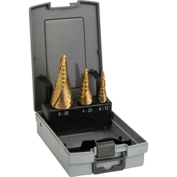 Bosch 3 Piece HSS-TiN Step Drill Bit Set
