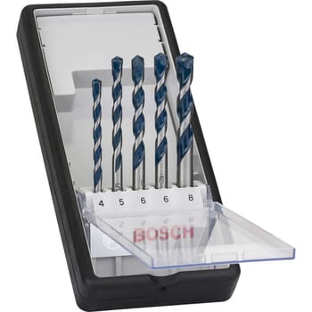 Bosch 5 Piece Blue Granite Masonry Drill Bit Set