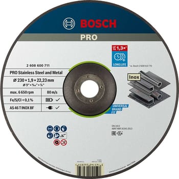 Bosch PRO Inox Thin Metal Steel Cutting Disc