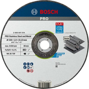 Bosch PRO Rapido Best Depressed Centre Inox Cutting Disc