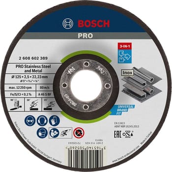 Bosch PRO Depressed Centre 3 in 1 Cutting Grinding Finishing Disc
