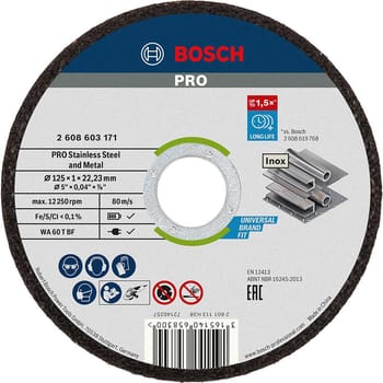 Bosch PRO Rapido Stainless Inox Flat Angle Grinder Fast Cutting Disc