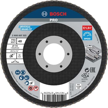 Bosch PRO X571 Best for Metal Straight Flap Disc