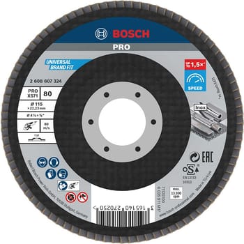 Bosch PRO X571 Best for Metal Straight Flap Disc
