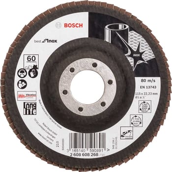 Bosch X581 Best for Inox Straight Flap Disc