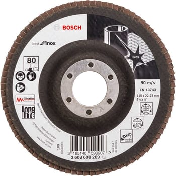 Bosch X581 Best for Inox Straight Flap Disc