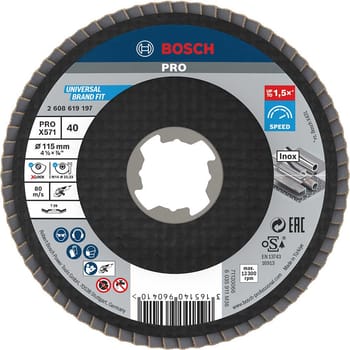 Bosch PRO X Lock Zirconium Abrasive Flap Disc