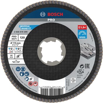 Bosch PRO X Lock Zirconium Abrasive Flap Disc