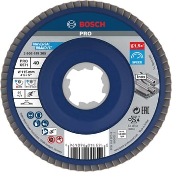 Bosch PRO X Lock Zirconium Abrasive Straight Flap Disc