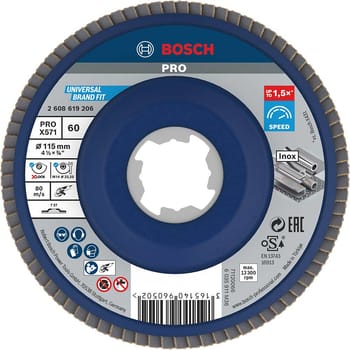 Bosch PRO X Lock Zirconium Abrasive Straight Flap Disc