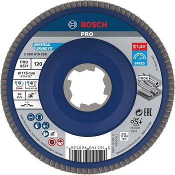 Bosch PRO X Lock Zirconium Abrasive Straight Flap Disc
