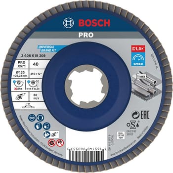 Bosch PRO X Lock Zirconium Abrasive Straight Flap Disc