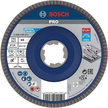 Bosch PRO X Lock Zirconium Abrasive Straight Flap Disc