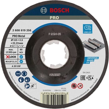 Bosch PRO X Lock Depressed Centre Cutting Disc for Metal