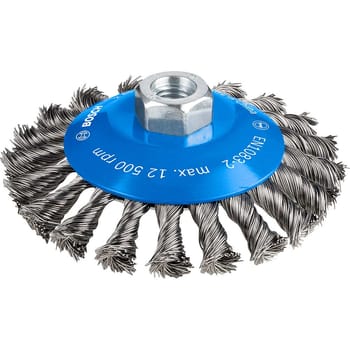 Bosch PRO 0.5mm Knotted Conical Steel Wire Wheel Brush