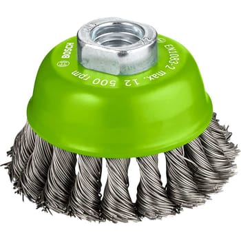 Bosch PRO 0.5mm Knotted Inox Steel Wire Cup Brush