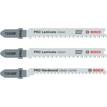 Bosch PRO 3 Piece Jigsaw Blade Set for Laminates