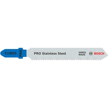 Bosch PRO T118 EFS Stainless Steel Cutting Jigsaw Blade