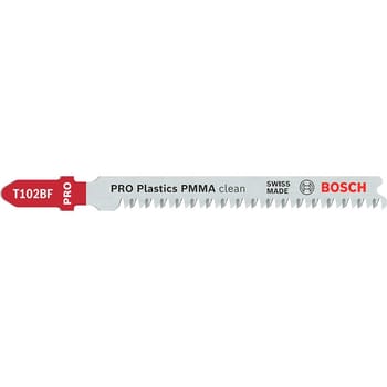 Bosch PRO T102BF Plastic Perspex Cutting Jigsaw Blade