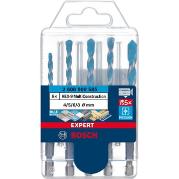 Bosch EXPERT 5 Piece EXPERT HEX-9 Multi Construction Drill Bit Set