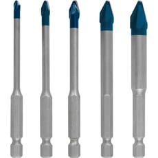 Bosch EXPERT 5 Piece HEX-9 Hard Ceramic 10x Longer Hard Ceramic Porcelain Tile Drill Bit Set 