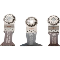 Fein 3 Piece Starlock Oscillating Multi Tool Wood and Metal E-Cut Cutting Blade Set
