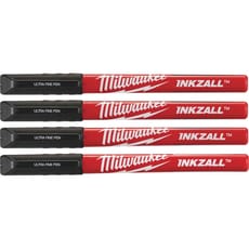 Milwaukee INKZALL Fine Tip Black Pens Pack of 4