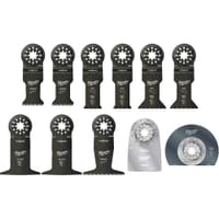 Milwaukee 11 Piece Starlock Oscillating Multi Tool Blade Set 