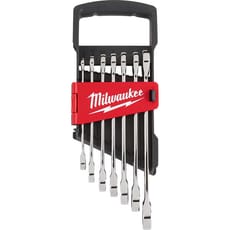 Milwaukee 7 Piece Max Bite Ratcheting Combination Spanner Set Metric