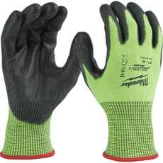 Milwaukee Hi Vis Cut Level 5 Dipped Work Gloves