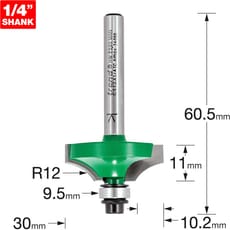 Trend CRAFTPRO Bearing Guided Flat Ovolo Router Cutter